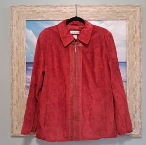 Preston & York red genuine leather jacket.